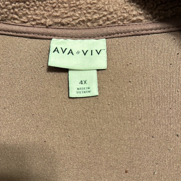 Ava viv Sherpa quarter zip women’s size 4x mauve pink - Picture 3 of 7